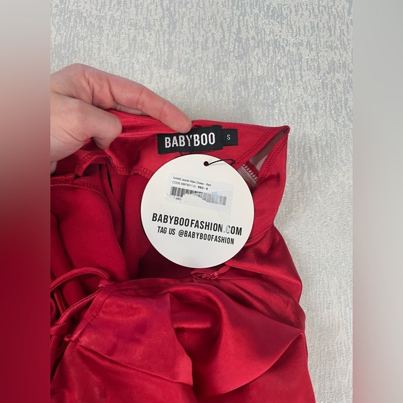 Babyboo Isobel Maxi Dress in Red, size Small, NWT Love Island Themed - Picture 9 of 14
